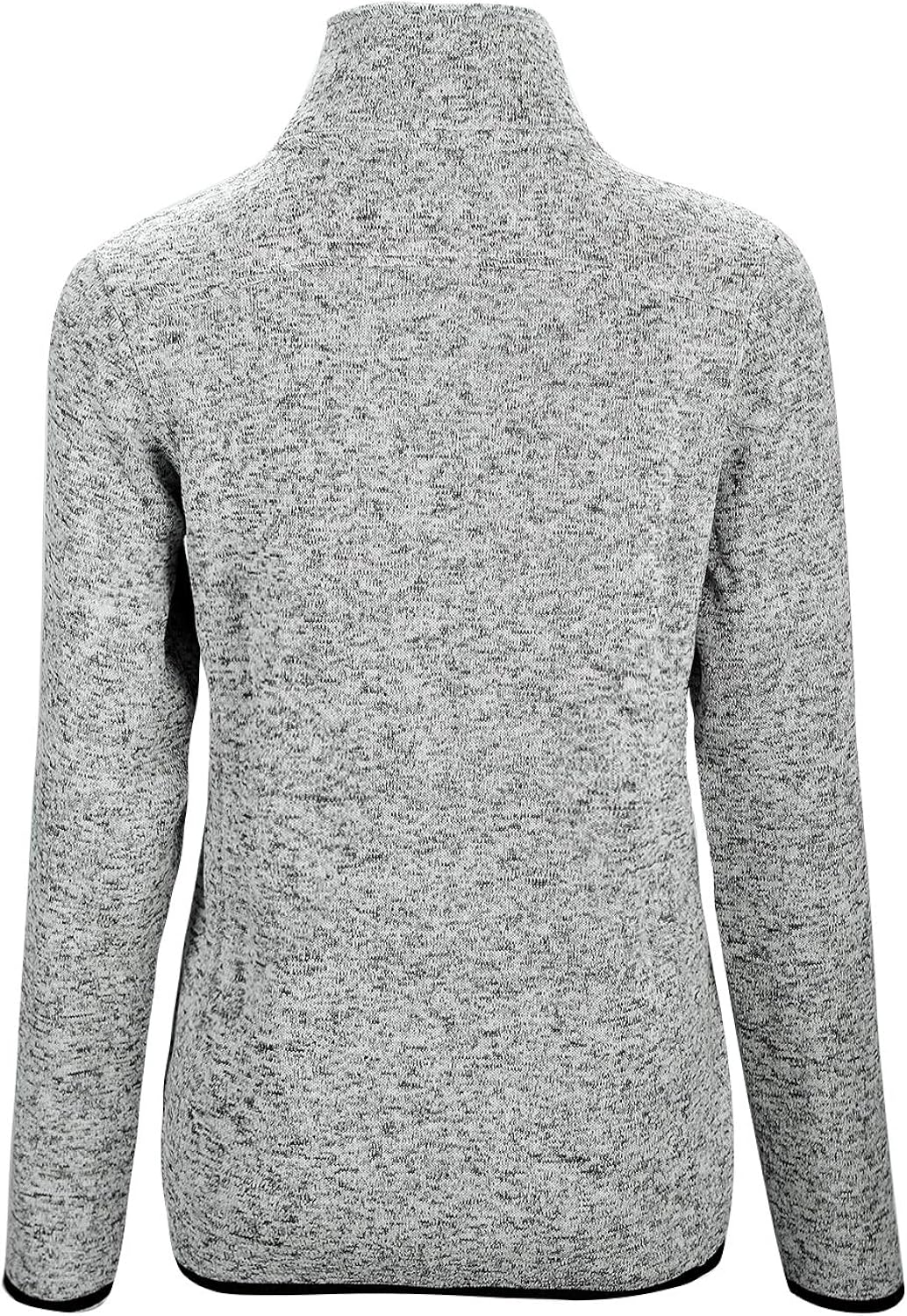 Dolcevida Women's Long Sleeve Sweater Fleece Zip Up Speckled Jacket with Pockets at  Women’s Clothing store