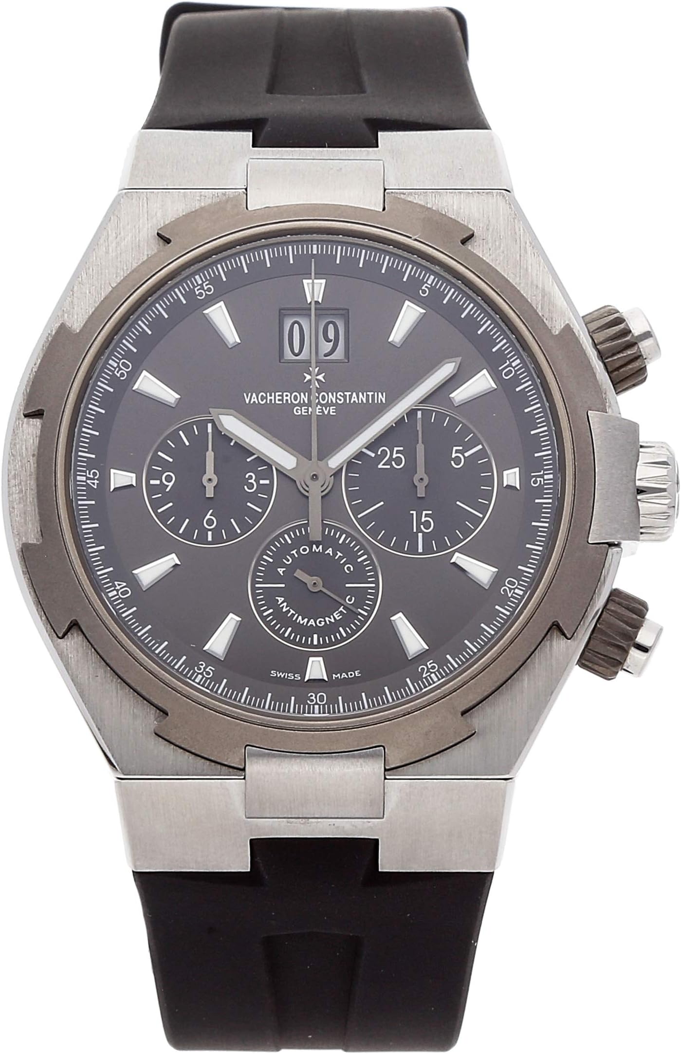 Vacheron Constantin Overseas Mechanical (Automatic) Grey/Charcoal Dial Mens Watch 49150/000W-9501 (Certified Pre-Owned)