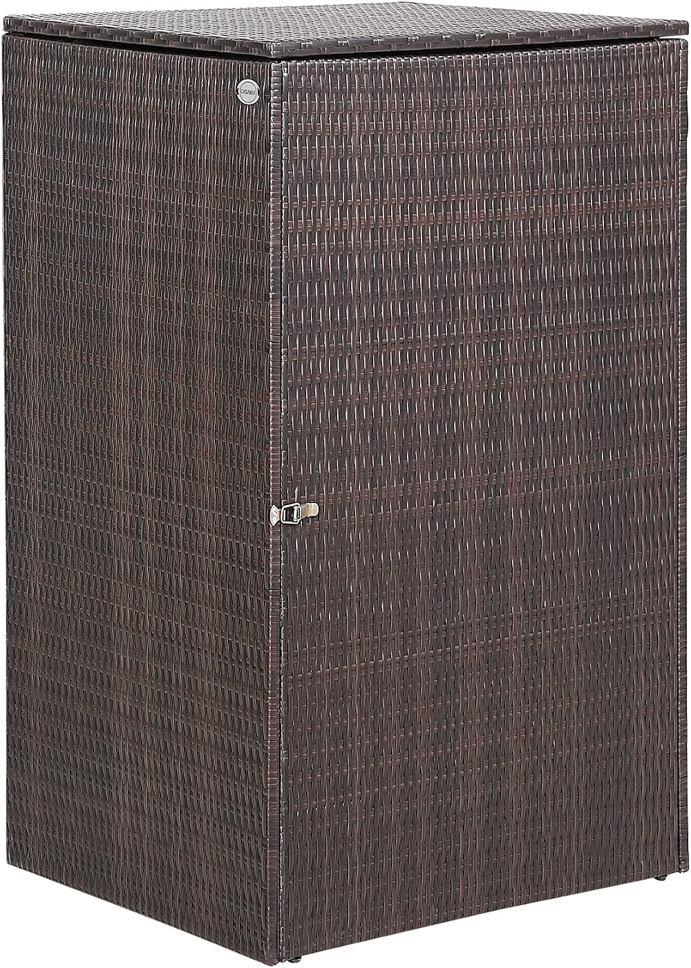 CASARIA Wheelie Bin Hideaway 240L Brown Poly Rattan Garden Shield