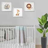Trimits 3PK Cross Stitch Kits for Beginners Giraffe Elephant Lion 13x13cm view 5