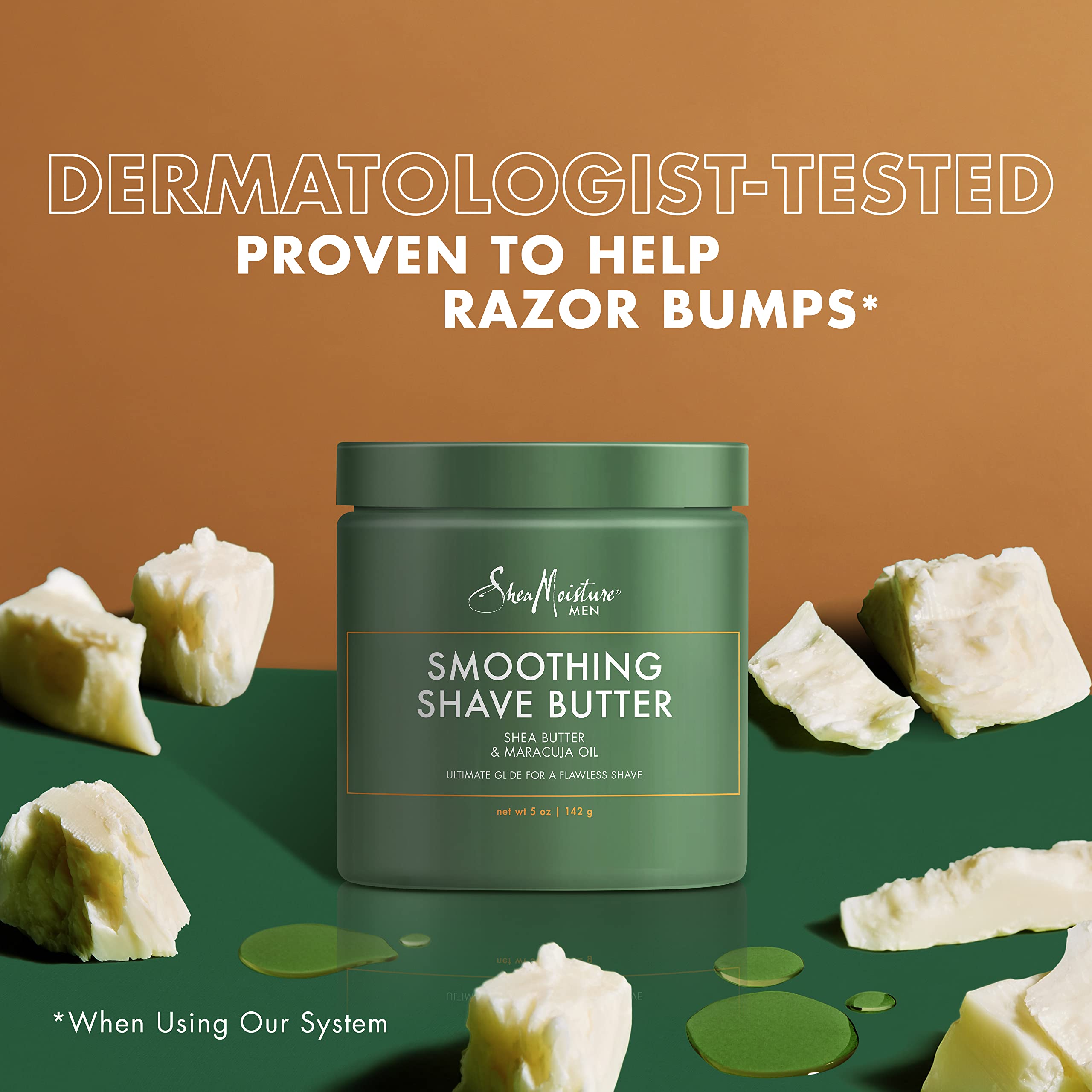 SheaMoisture Men, Shaving Kit, Smoothing Shave Butter 5 oz., Bundled with Double Edge Razor + 10 Refill Blades, After Shave Care Restoring Cream 2 oz, Helps Prevent Razor Bumps & Irritation