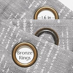 jinchan Boho Curtains Linen Blend Curtains for