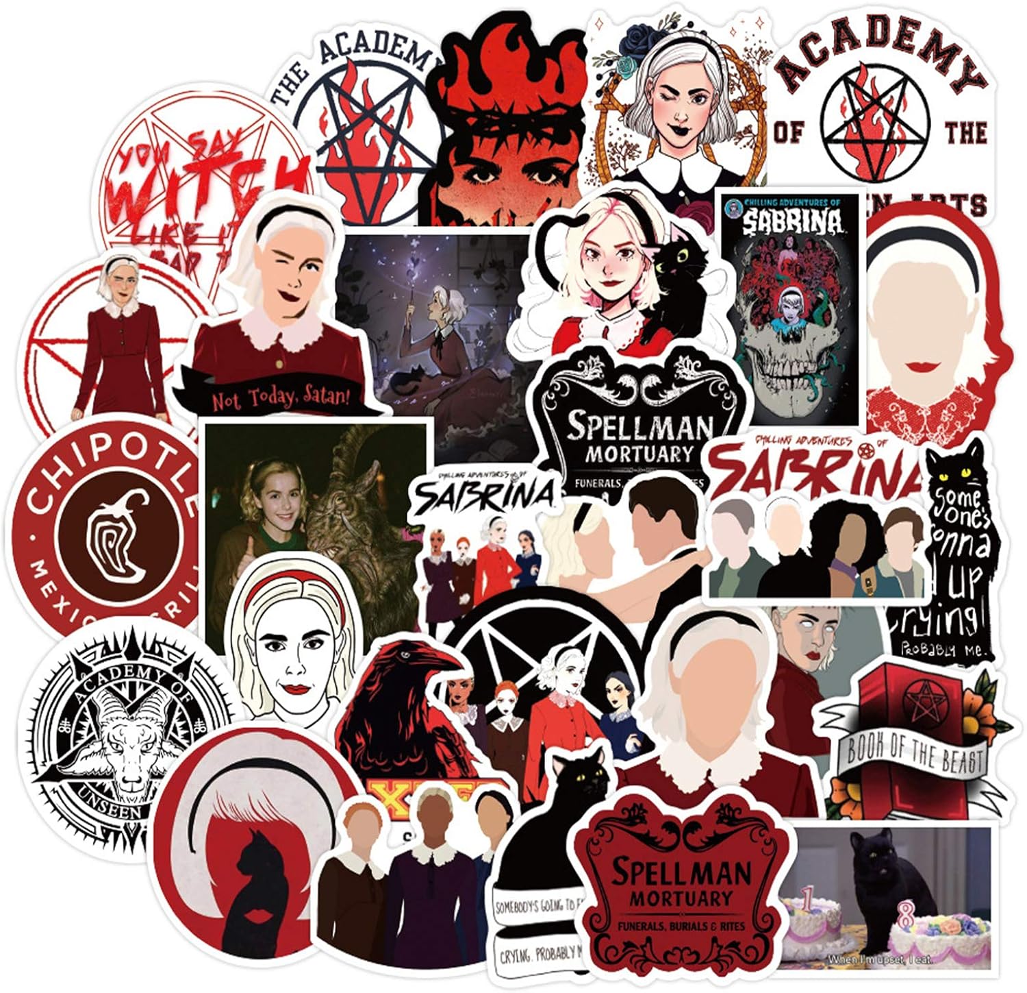 Chilling Adventures of Sabrina Stickers, 50pcs, American TV
