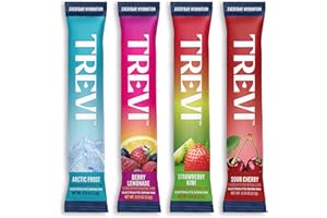 TREVI™ Everyday Sugar Free Electrolytes - Essential Drink Mix Hydration Powder Packets - 20 Count - Favorites Variety Pack - Sour Cherry, Strawberry Kiwi, Berry Lemonade, Arctic Frost