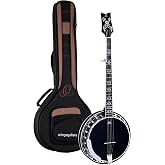 Ortega Raven Series 5-String Resonator Banjo w/Pro Gig Bag (OBJ450-SBK)