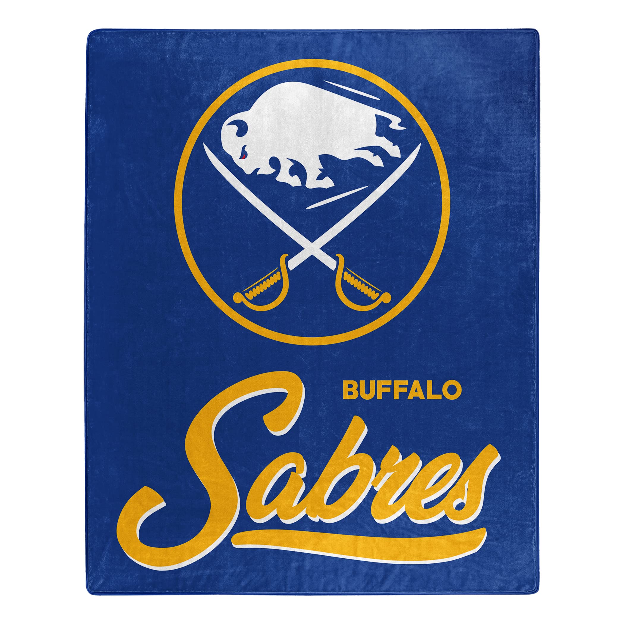 Northwest NHL Buffalo Sabres Unisex-Adult Raschel Throw Blanket, 50" x 60", Signature Image