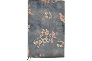 BLBMH Book Covers for Paperbacks Fit for 6x9 inch Adjustable Book Sleeve Cover for Women Over 15 Soft Cloth Protector for Notebook Journal -Flower 4 Green 9in