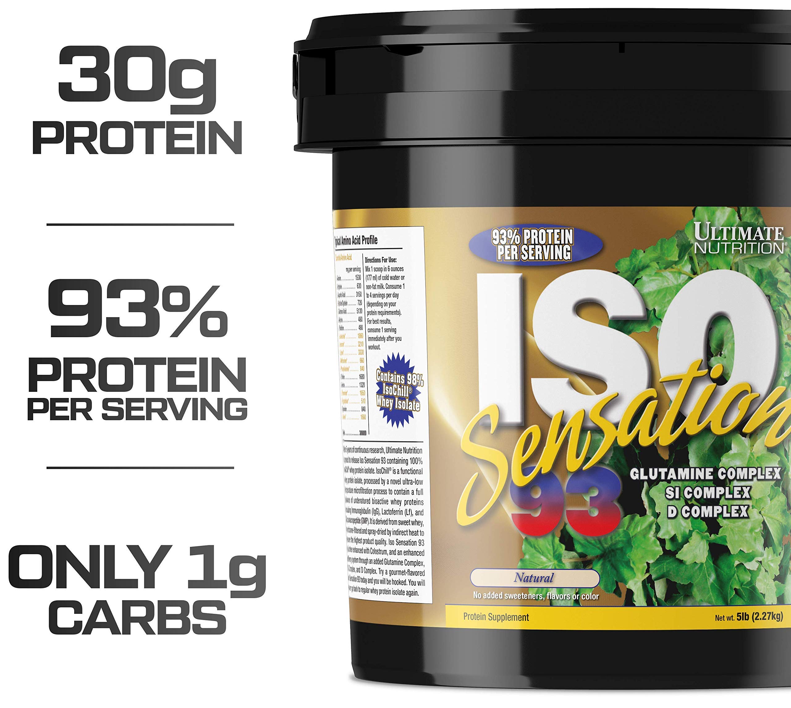 Ultimate Nutrition Iso Sensation 93 Fat Free Whey Protein Isolate