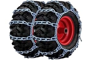 Winter Adventures for All-Terrain Vehicles with Set of 2 Premium V-Bar ATV/UTV/Go Kart/Buggy Light Truck Tire Snow Chains – S