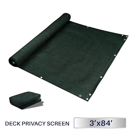 3 X 84, Green: Windscreen4Less Deck Privacy Screen for Backyard, Patio, Balcony, Pool, Porch, Railiing, Gardening, Fence Shield Rails Protection Green 3
