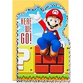 Hallmark Nintendo Super Mario Bros. Birthday Card (New Level of Fun) for Kids, Teens, Gamers