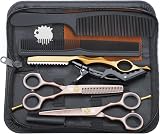Purple Dragon 5.5 Inch Titanium Hairdressing Scissors Set Professional view 1