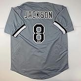 Facsimile Autographed Bo Jackson Chicago Grey Reprint Laser Auto Baseball Jersey Size Men's XL