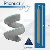 HIZH Heavy Under Door Draft Excluder 35.4 in Gray with Pull Ring view 2