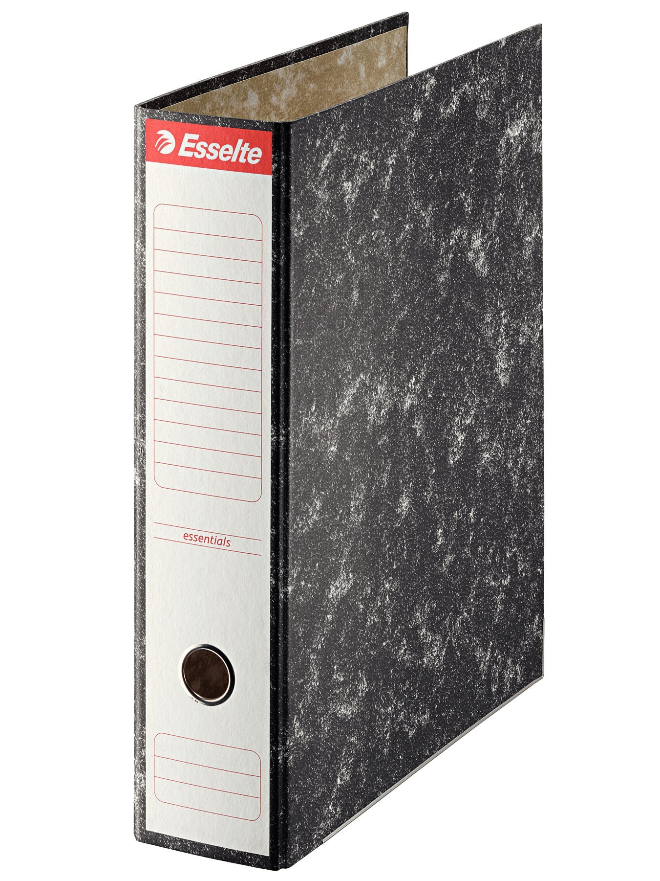 Esselte 46959 – Cardboard Lever Arch File with 75 mm Spine, Black