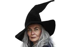 UQJE Wizard Hat for Adults Halloween Witch Hat Sorcerer Costume Accessory