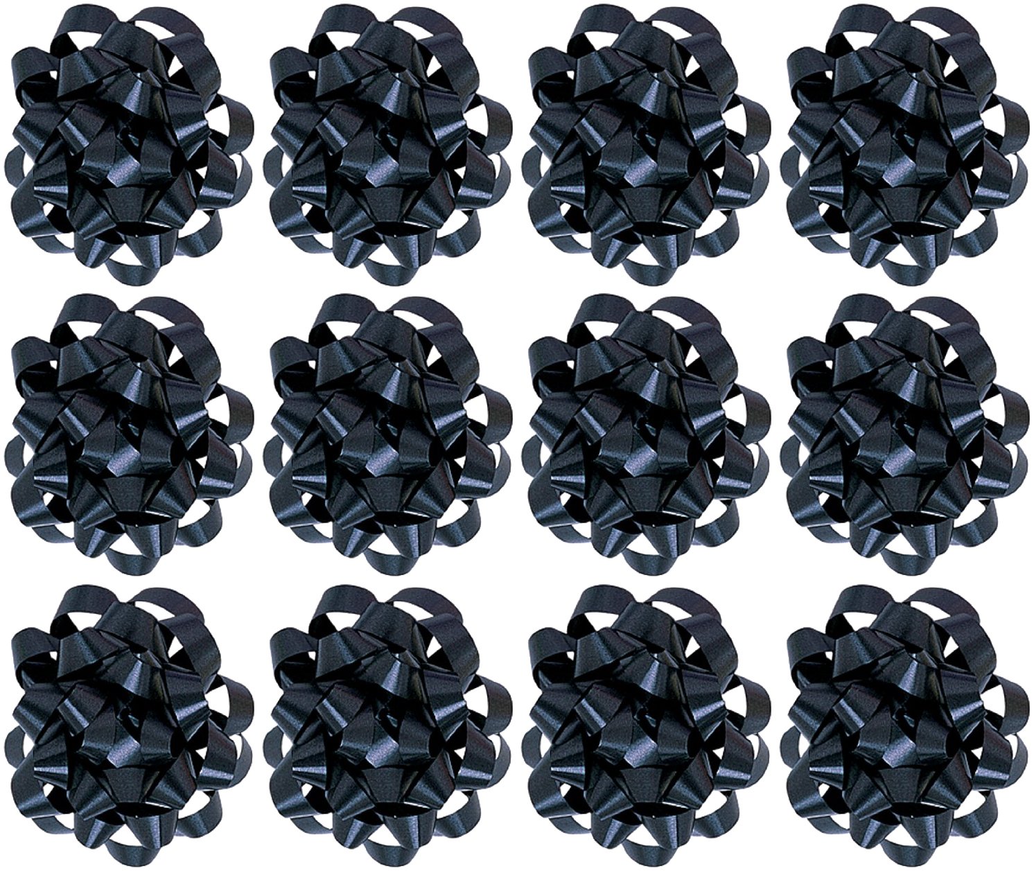 The Gift Wrap Company 5425-05 Decorative Confetti Gift Bows, Paper, Black