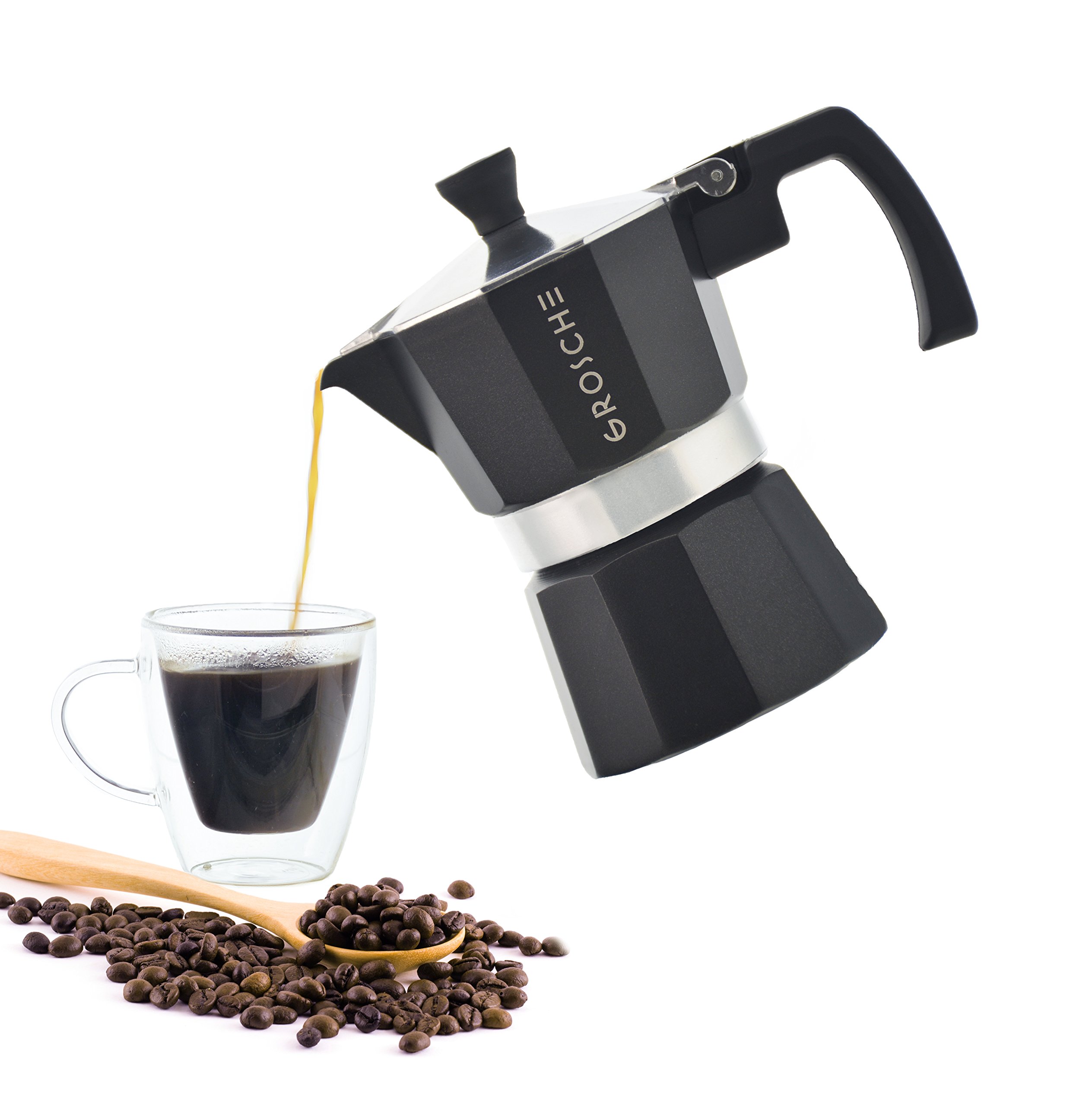 GROSCHE Milano Moka 3Cup Stovetop Espresso Coffee Maker with Italian Safety 682858075050 eBay