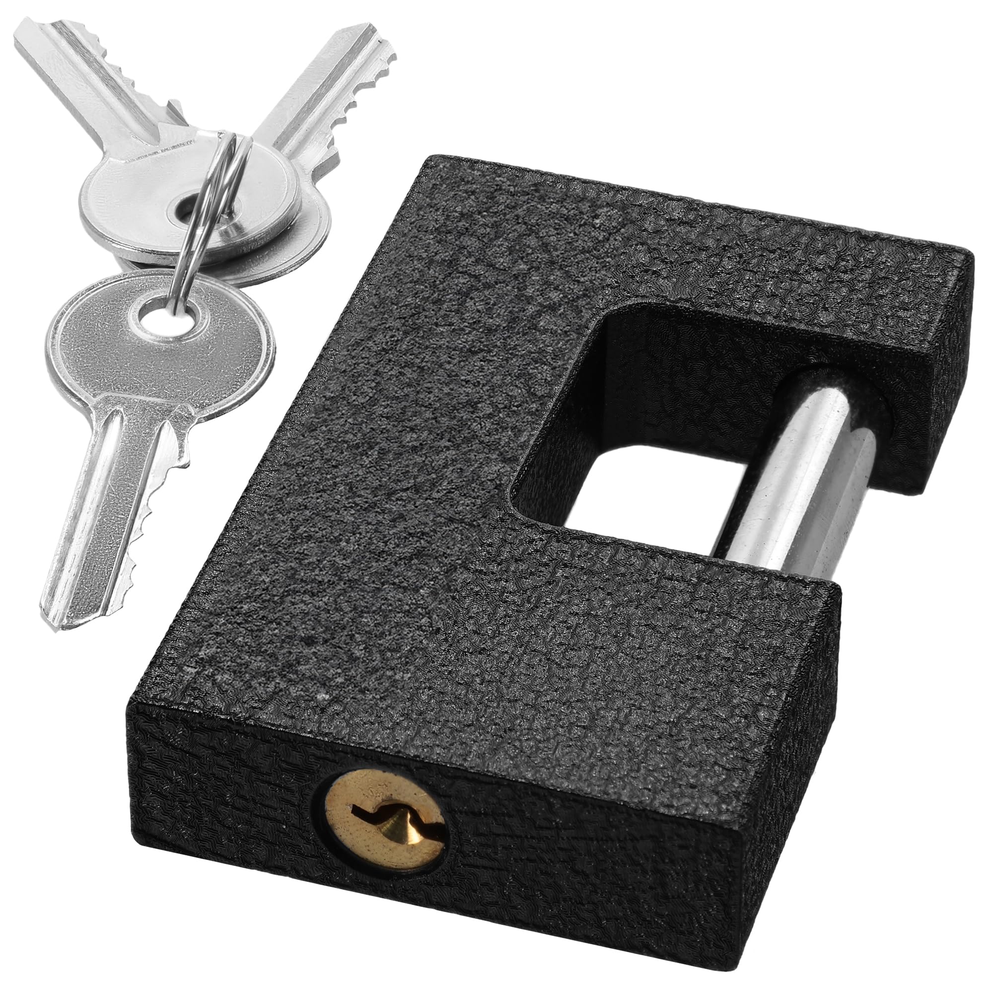 KOTARBAU® Cast Iron Padlock 90 mm Monoblock Padlock with Bolt Burglary Protection U-Lock Hardened Solid Lock