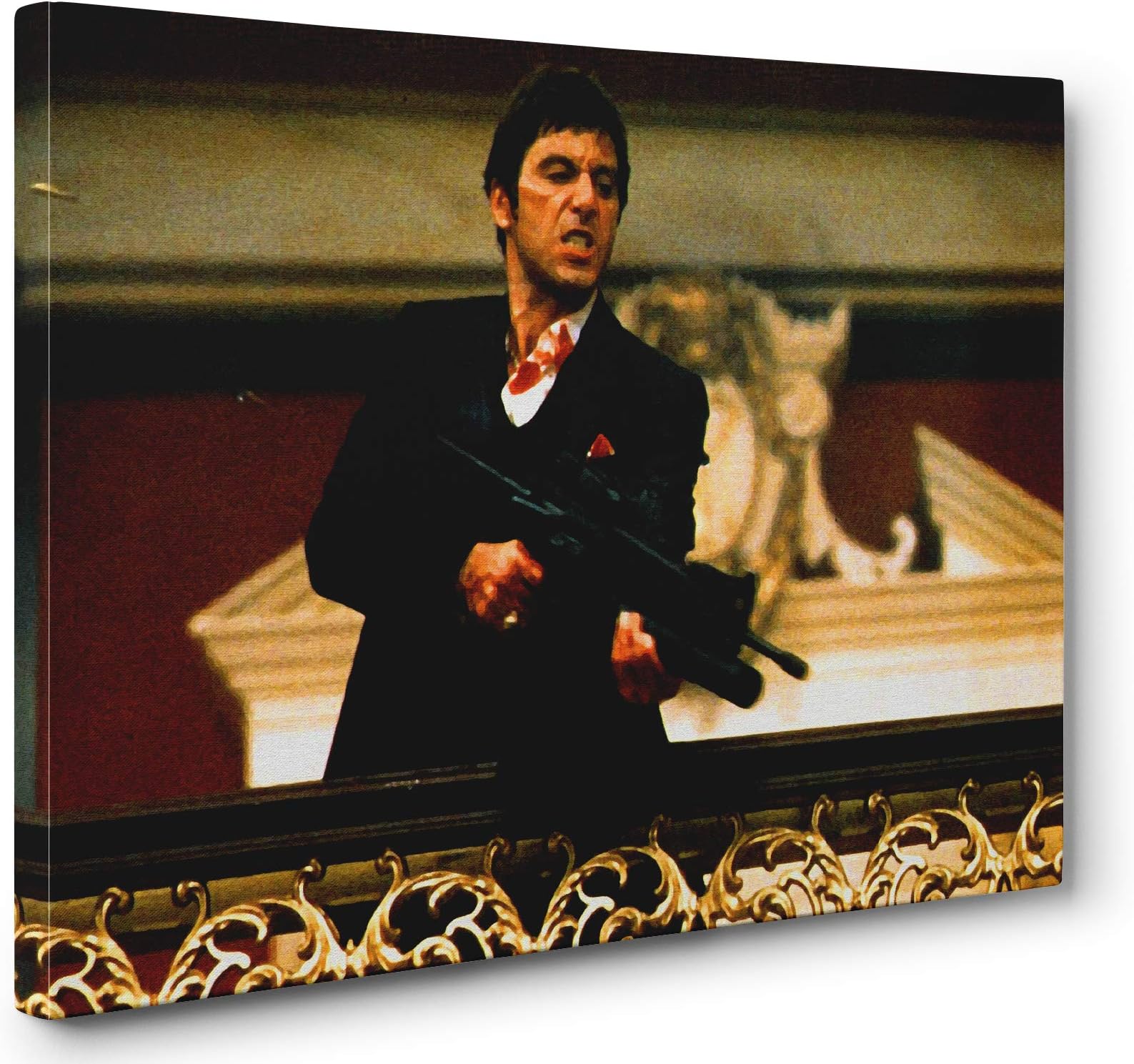 OneCanvas Scarface AL Pacino Canvas Print Poster Painting Photo Wall Art (02, 24x36in. Large)