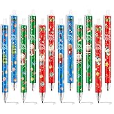 WorldBazaar 30PCS Christmas Pens Holiday Retractable Ballpoint Pens for Kids Adults Office Home School Supplies Holiday Party Favors