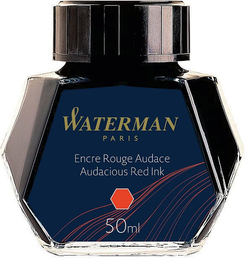 Waterman Audacious Red Fountain Pen Ink 50ml Bottle