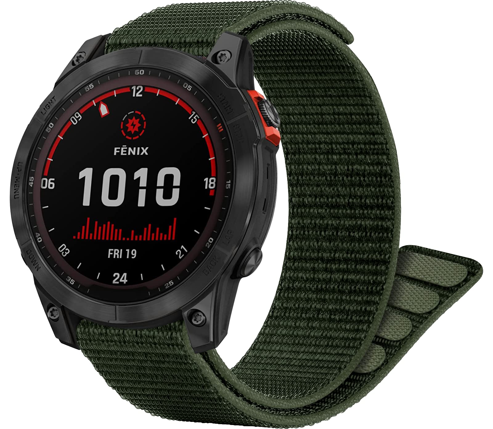 Songsier Fenix 7 Hook and Loop Watch Strap Compatible with Garmin Fenix 7 Solar/Fenix 7 Sapphire Solar/Fenix 6/Fenix 6 Pro/Fenix 5/Fenix 5 plus/Instinct/Forerunner 935/945/ Approach S60