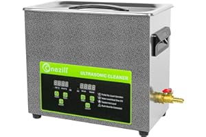 ONEZILI Ultrasonic Cleaner 6L, Upgraded Deep Cleaning Ultrasonic Parts Cleaner 1.6gal 180W More Powerful Ultrasonic Jewelry Cleaner with Heater and Timer for Tool Part Carburetor