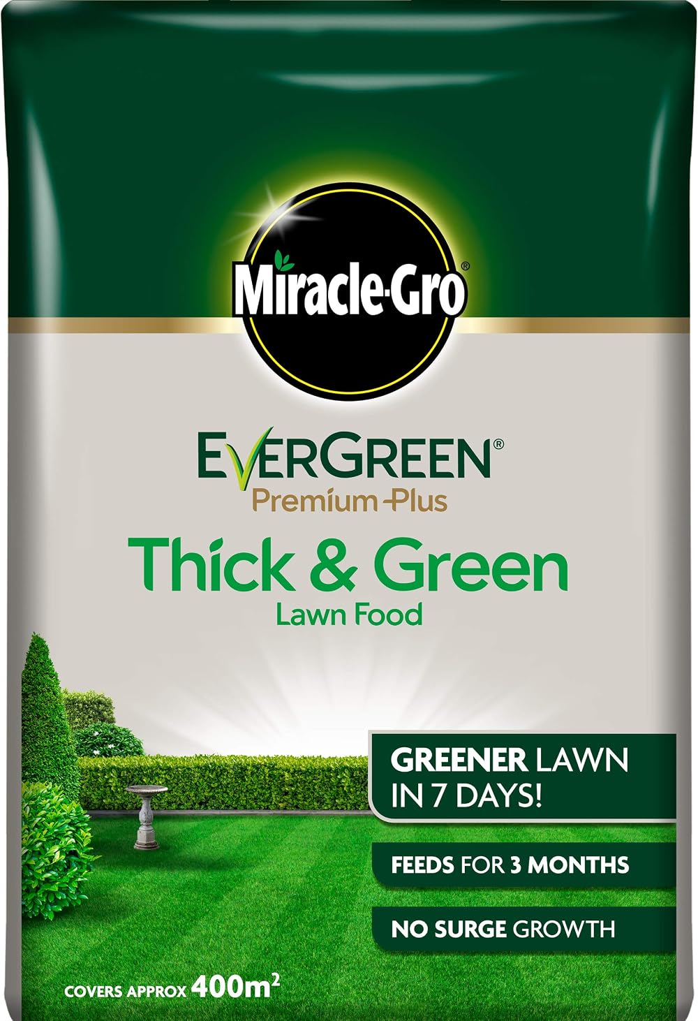Miracle-Gro EverGreen Premium Plus Thick & Green Lawn Food 8kg 400 m2