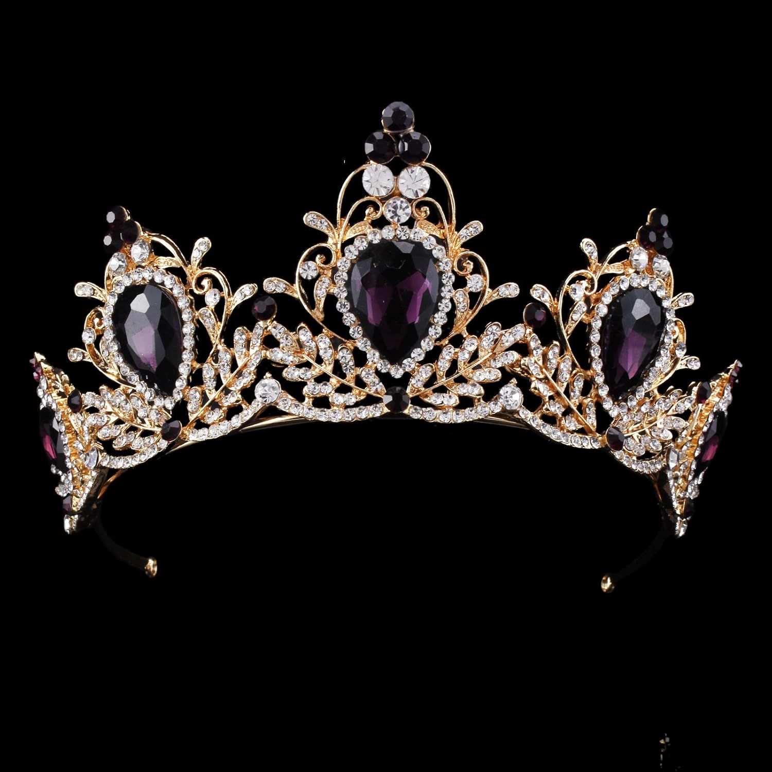 Purple Tiaras and Crowns Crystal Crown Bridal Tiaras for