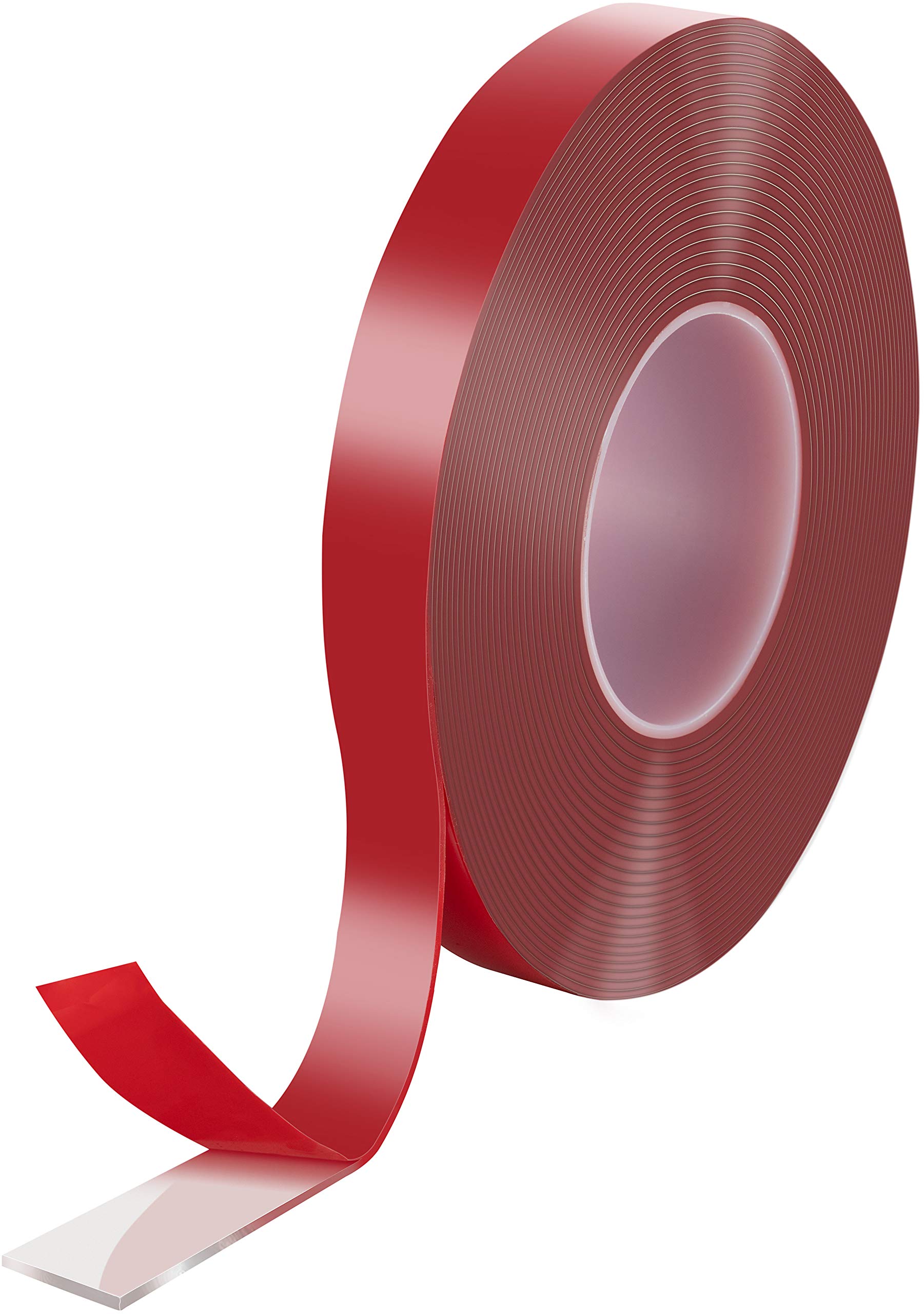 POPPSTAR double-sided adhesive tape (10m x 19mm x 2mm) Transparent acrylic adhesive tape