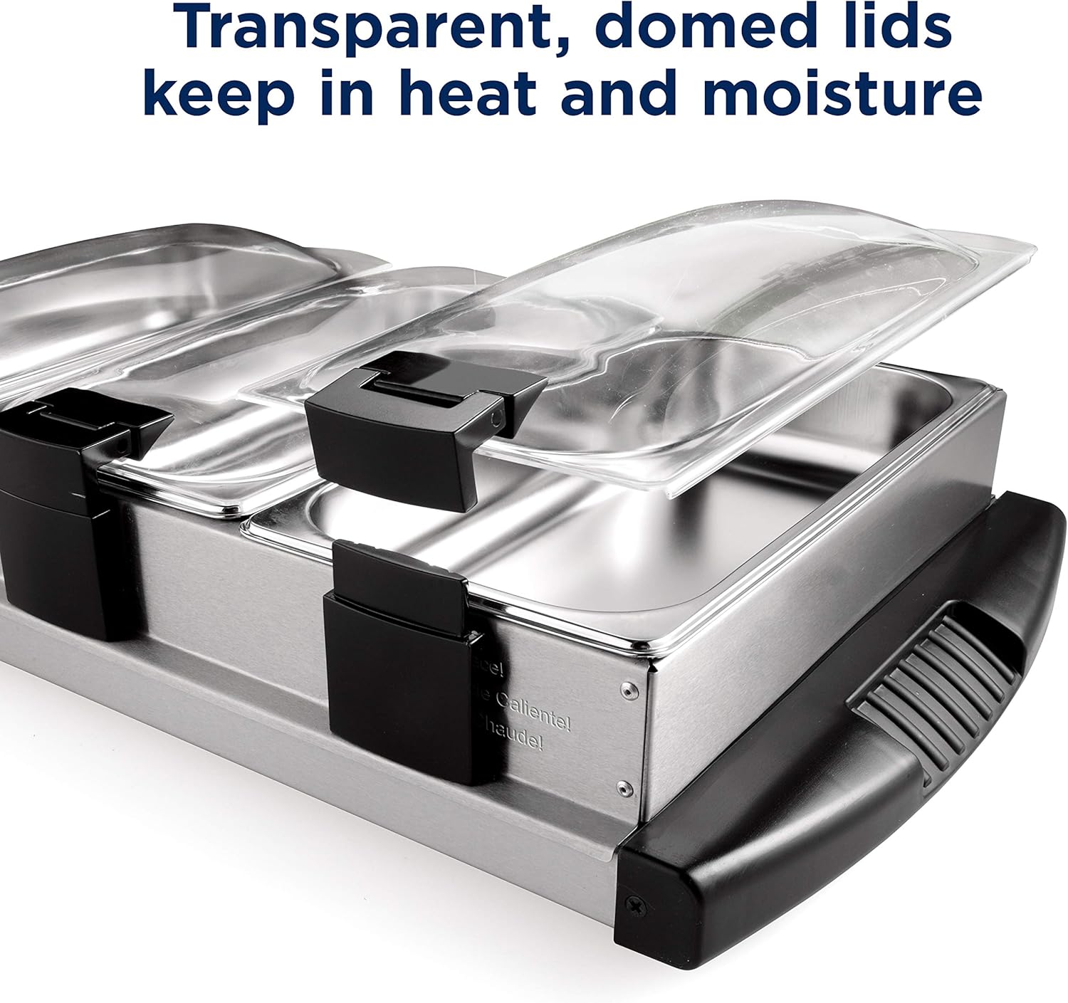 Oster Buffet Server Warming Tray | Triple Tray, 2.5 Quart, Stainless Steel: Chafing Dishes: Kitchen & Dining