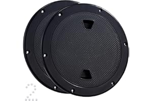 BROYEUR 2 Pcs Boat Hatch,Circular Non Slip Inspection Hatch Deck Plate Hatch, with Detachable Coverfor Marine Boat Yacht