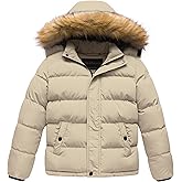 CREATMO US Boy's Water Resistant Winter Coats Warm Fleece Lined Outwear Windbreaker Ski Jacket