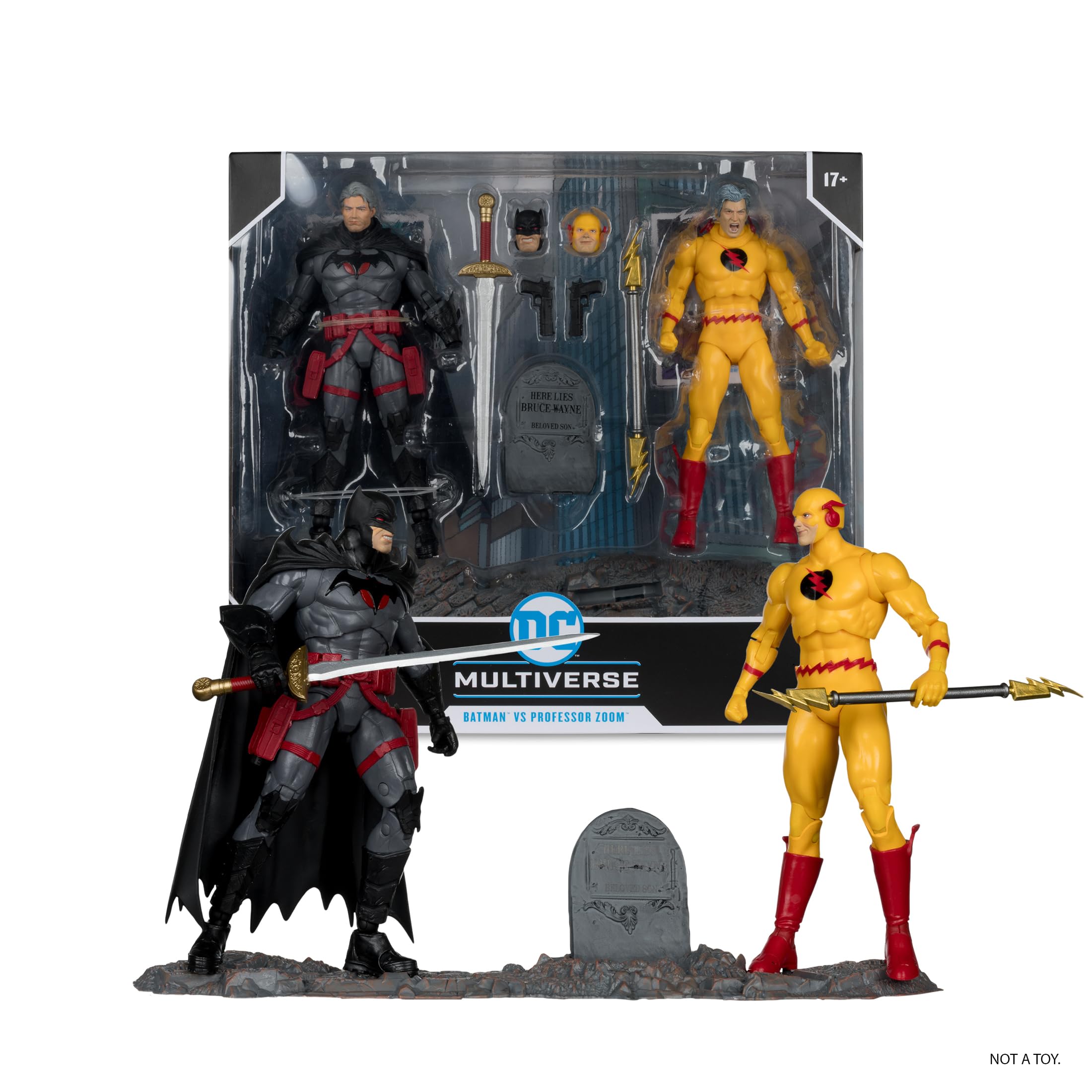 Photo 1 of McFarlane Toys - DC Multiverse Batman vs Professor Zoom (Flashpoint) 7in Action Figure 2pk