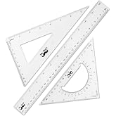 Mr. Pen Triangle Ruler, Protractor, Math Set - 3 Pack, Square Ruler | Protractor for Geometry