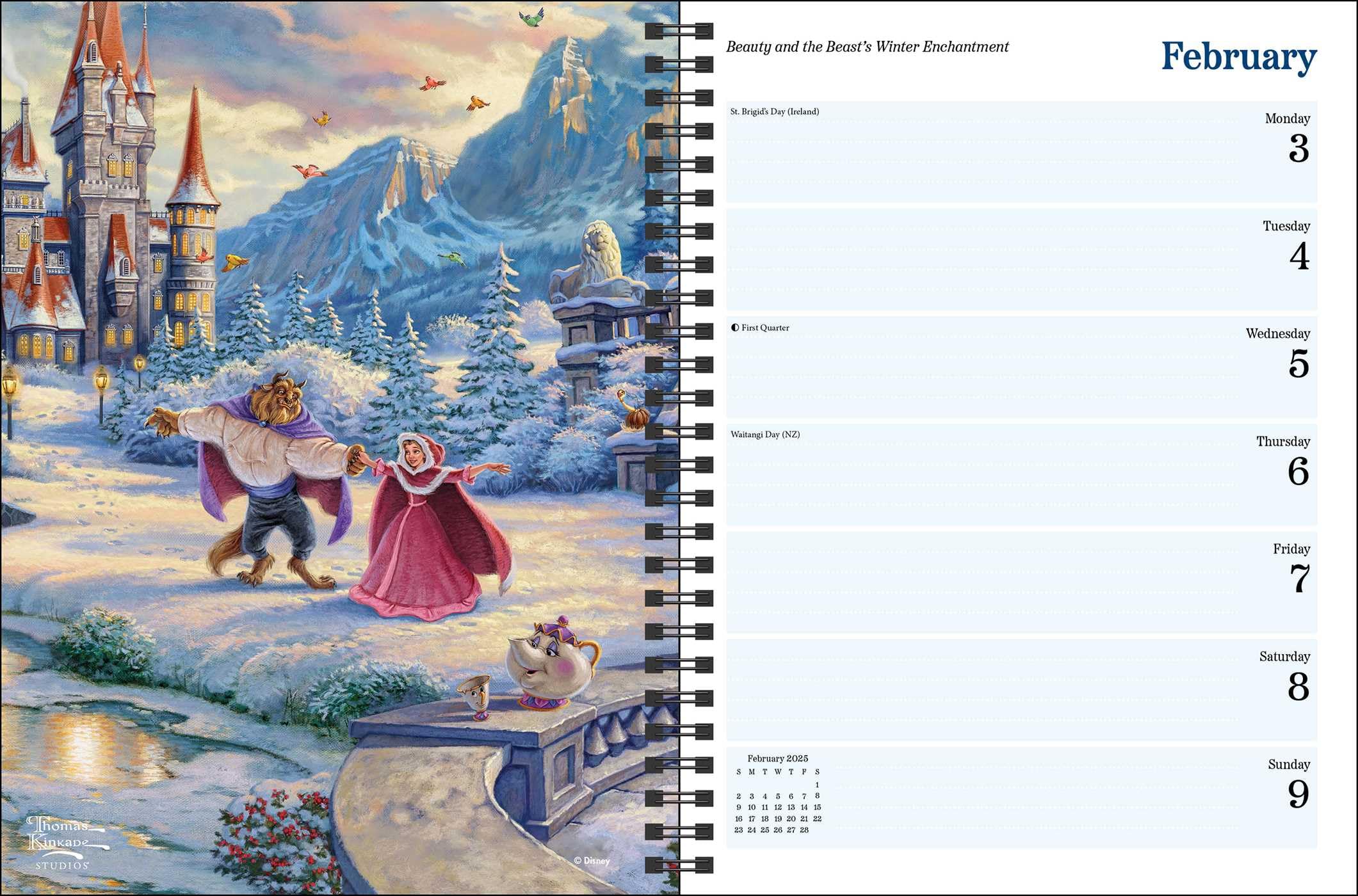 Disney Dreams Collection by Thomas Kinkade Studios: 12-Month 2025 Monthly/Weekly