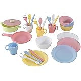 KidKraft 63186 Juego infantil de utensilios de cocina Deluxe, juego de