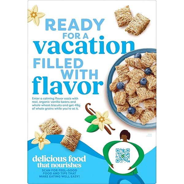 KASHI BREAKFAST CEREAL, ORGANIC, FIBER CEREAL, ISLAND VANILLA, 18OZ BOX (1 BOX)