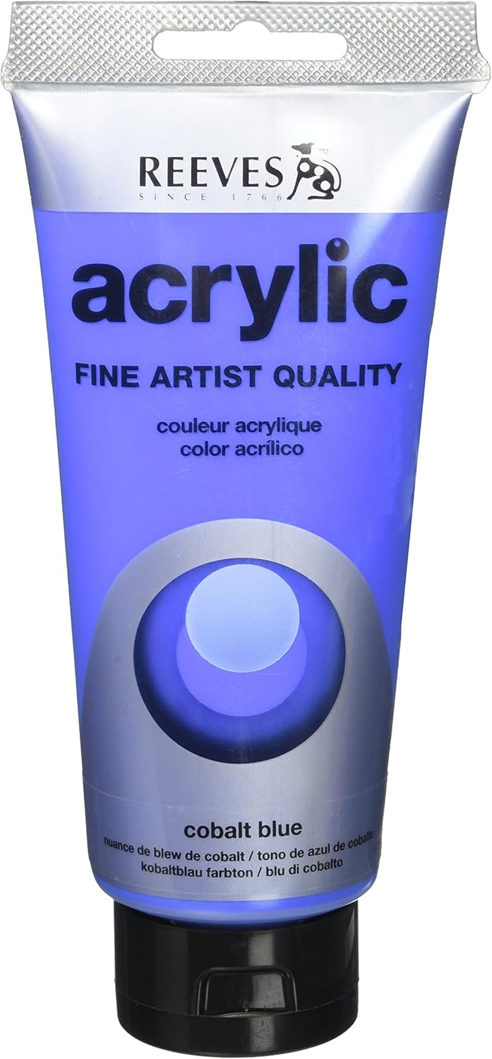 Reeves 200ml Acrylic Paint Tube Cobalt Blue Amazon.co.uk Office