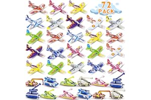 Diteryy 60 Pcs Foam Airplanes for Kids Paper Airplanes Glider Planes Toys and 12 Foam Toy Tanks Bulk Easy Throwing Paper Plane for Party Favors Birthday Classroom Carnival Prizes Presents