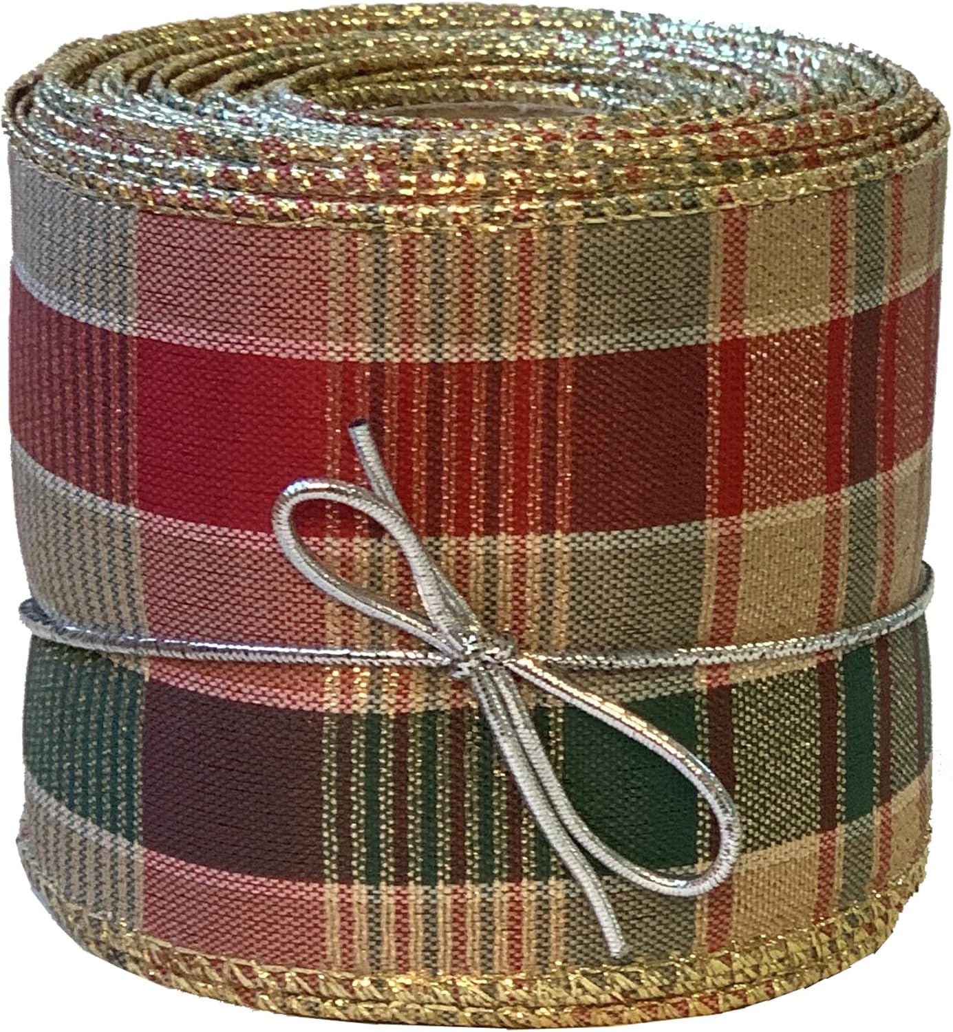 Bows & Ribbons - Wired Plaid Christmas Wreath Ribbon - 2 1/2