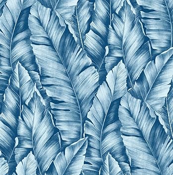 Nextwall Baha Banana Leaf Peel And Stick Wallpaper Regatta Blue Amazon Com