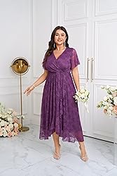 SCOMCHIC Womens Plus Size Wedding Guest Dress