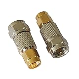 bestkong 2 PCS SMA-F Adapter SMA Male to F Type