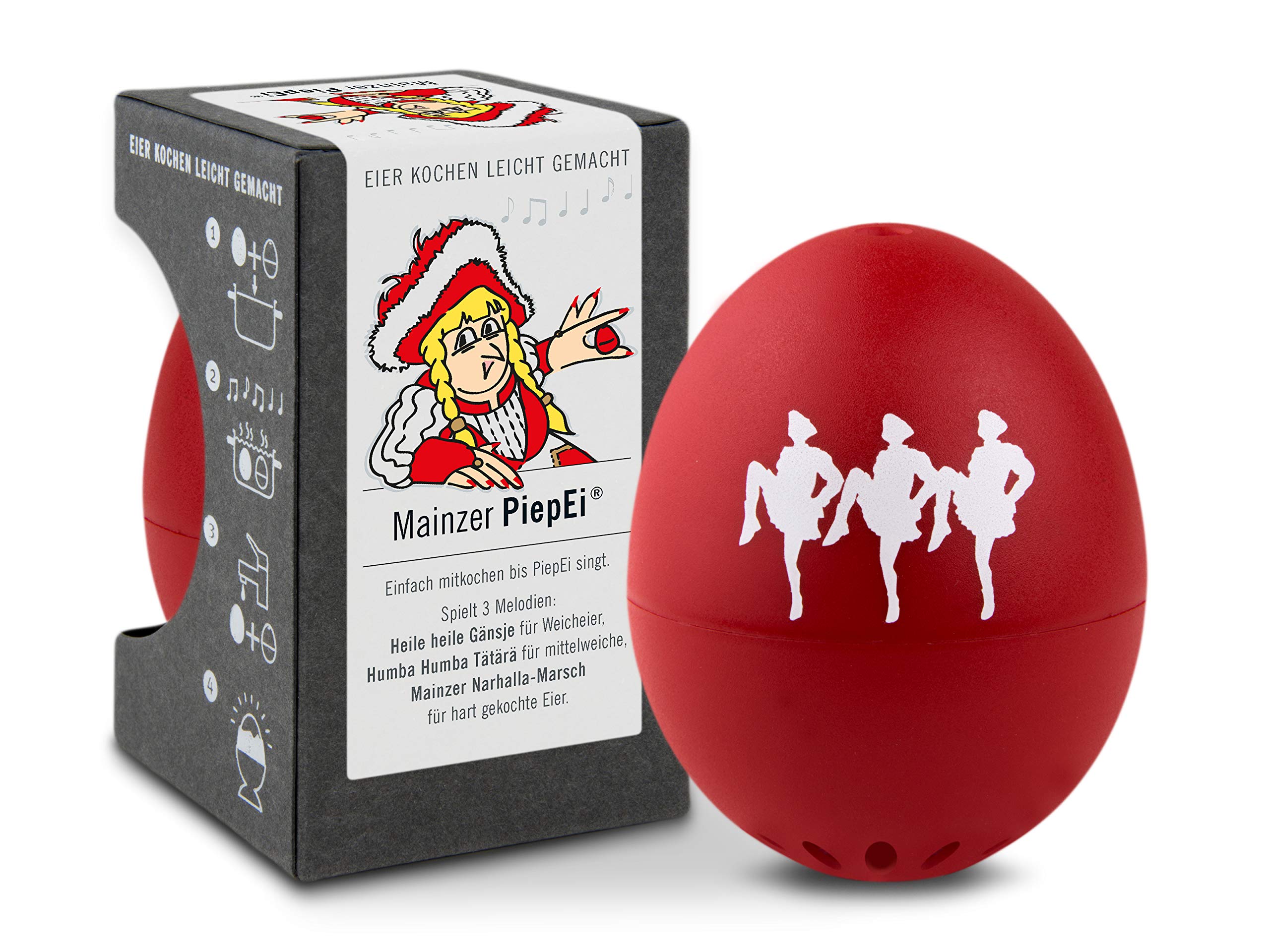 Brainstream Egg Timer, Red, 8,9x5,4x5,4