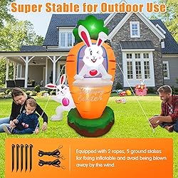 Danxilu 5FT Tall Inflatables Bunnies Hide and Seek