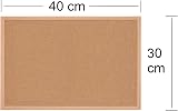 RSE A3 Cork Notice Pin Board 40x30cm Wood Frame Memo Display Organiser + 50 Pins view 2