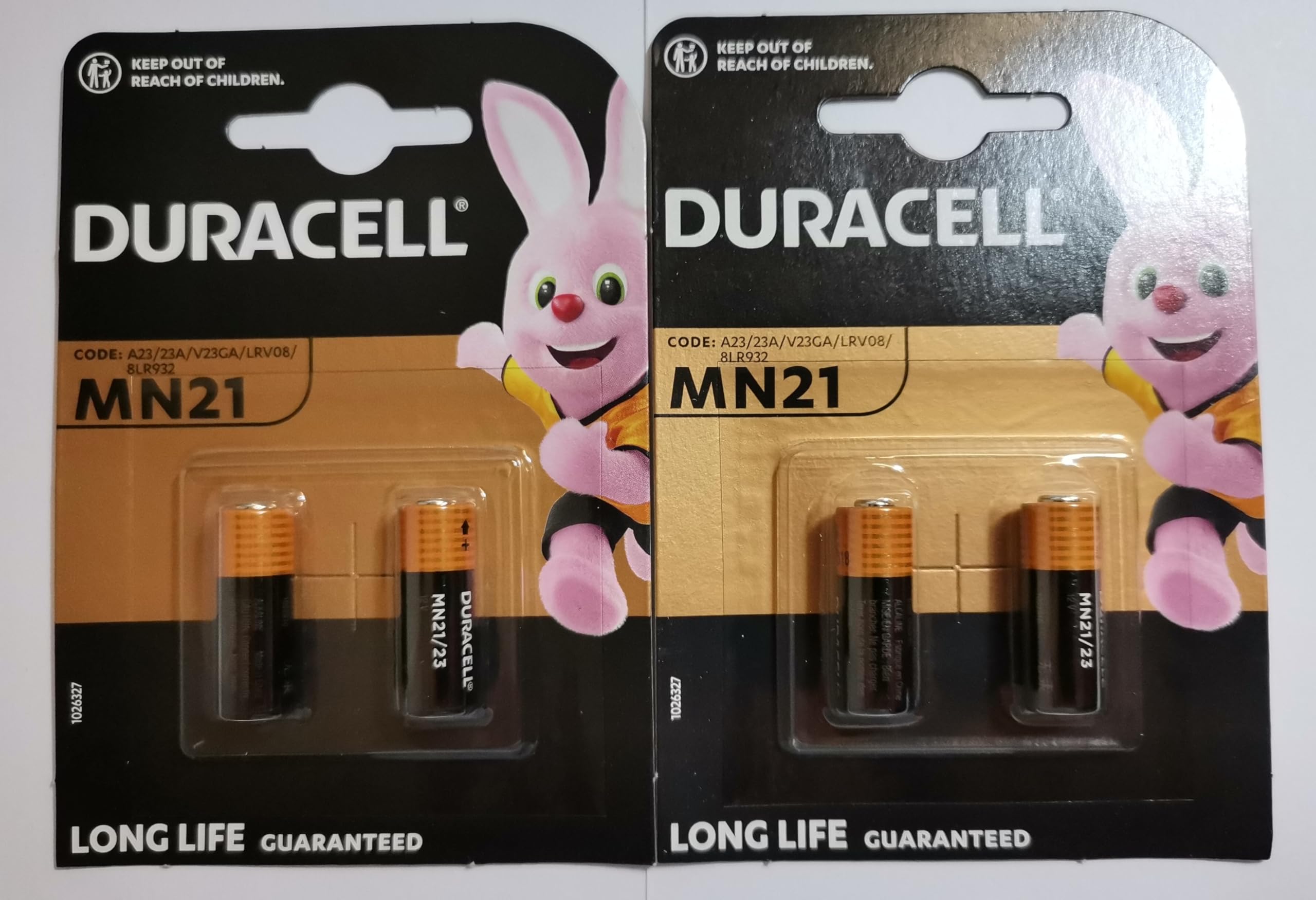 ONOGAL 4x Duracell Alkaline Safety Battery A23 / K23A Lrv08 Gp23 12V Mn21 2017 Lrv08 V23Ga LR23A 23A L1028 Battery 2665C_4