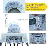 ZARPMA Cotton Forest Highchair Cover for IKEA Antilop Grey Forest view 2